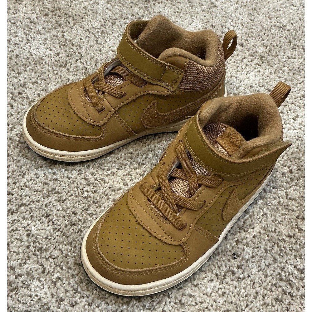 Nike Court Borough Wheat Mid Toddler Shoes Size 9C EUC